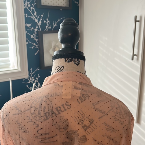 STUNNING H&M LIGHT PINK BLOUSE WITH TINY DOTS ALL OVER BNWT SIZE 10 - Picture 9 of 16